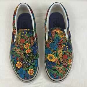 Vans X Liberty Of London Floral Classic Slip On Sneakers Womens 8.5 Mens 7